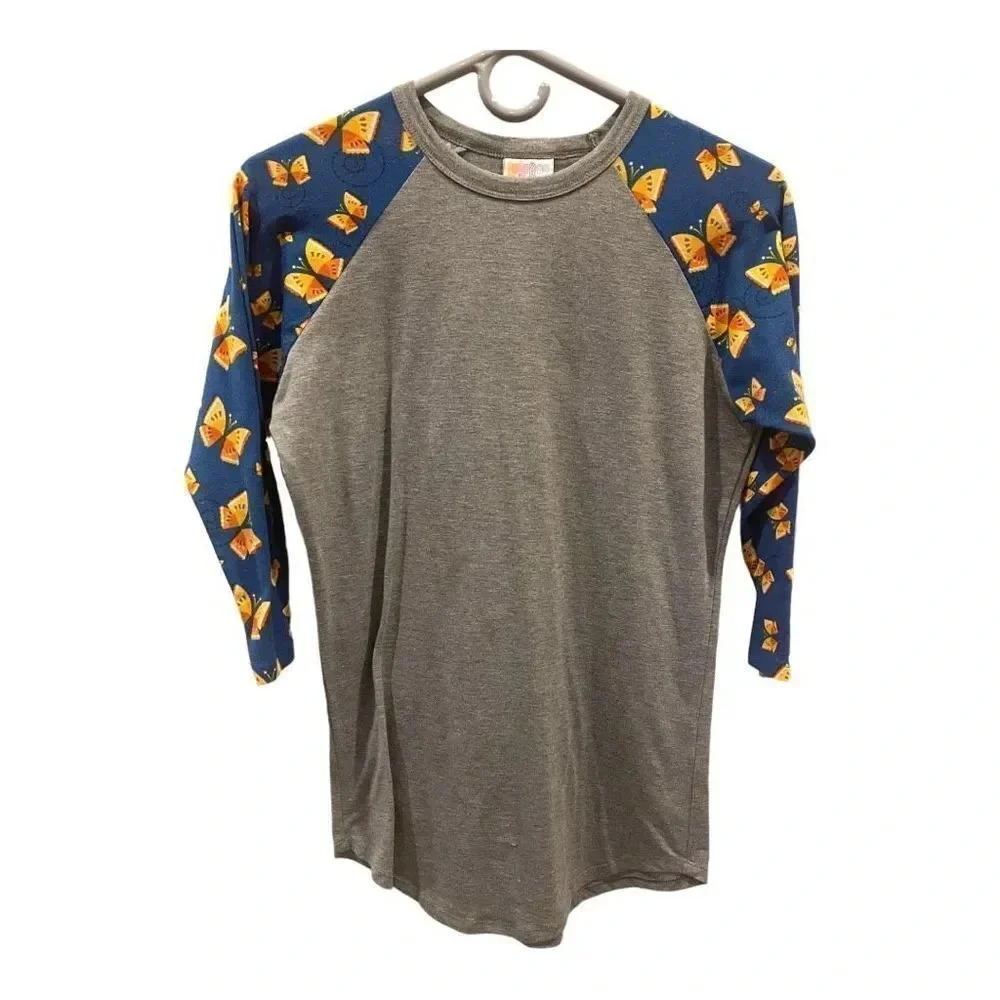 ‎Lularoe Women’s XXS Randy Gray With Butterflies